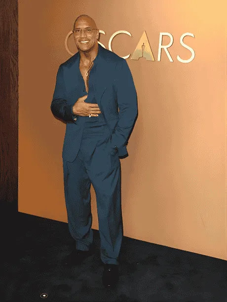 Dwayne Johnson Dark Teal Suit Ensemble